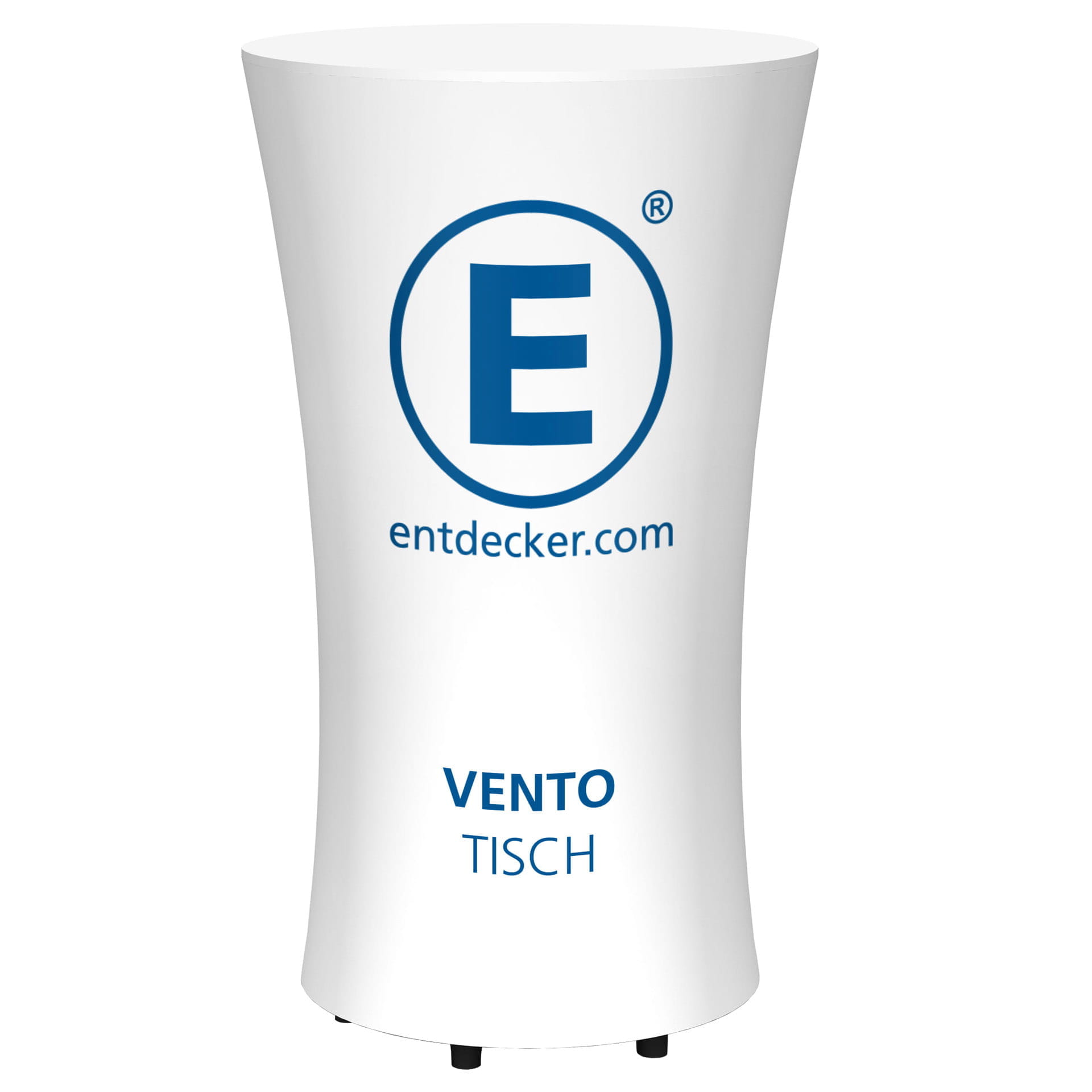 Aufblasbarer Tisch Vento Aufblasbarer Tisch Vento von ENTDECKER, weiß mit blauem Logo und Schriftzug.