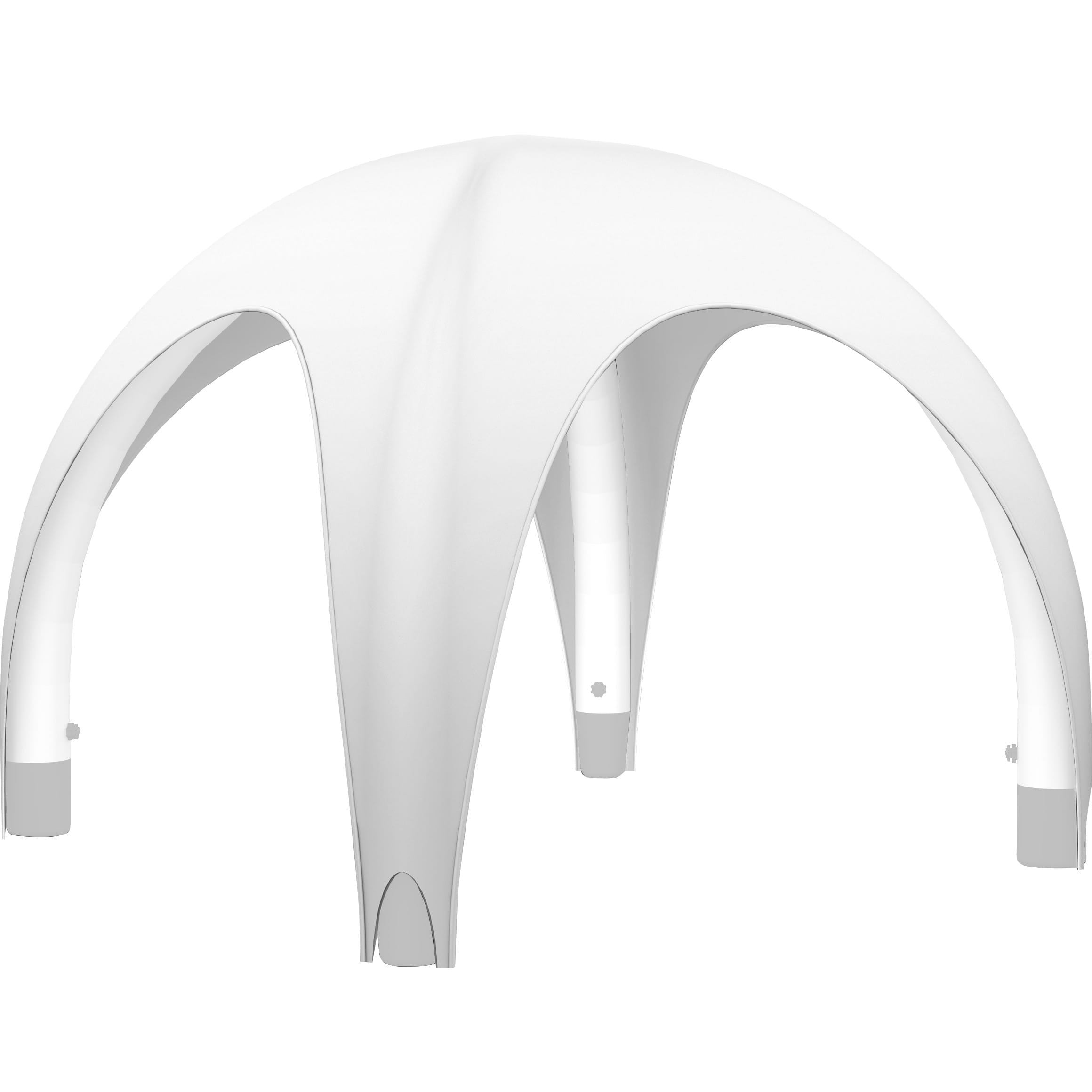 Vento Zelt Dach 3x3m B1 unbedruckt Vento Zelt Dach 3x3m B1 unbedruckt, weißes, gewölbtes Zelt-Dach mit vier Stützbeinen.