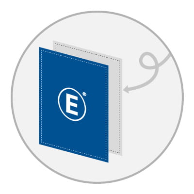 Blow Up Easy Inflate Ad Polyester Blow Up Easy Inflate Ad aus Polyester, zeigt eine blaue Tasche mit dem weißen Logo 'E' und einem Zugband.