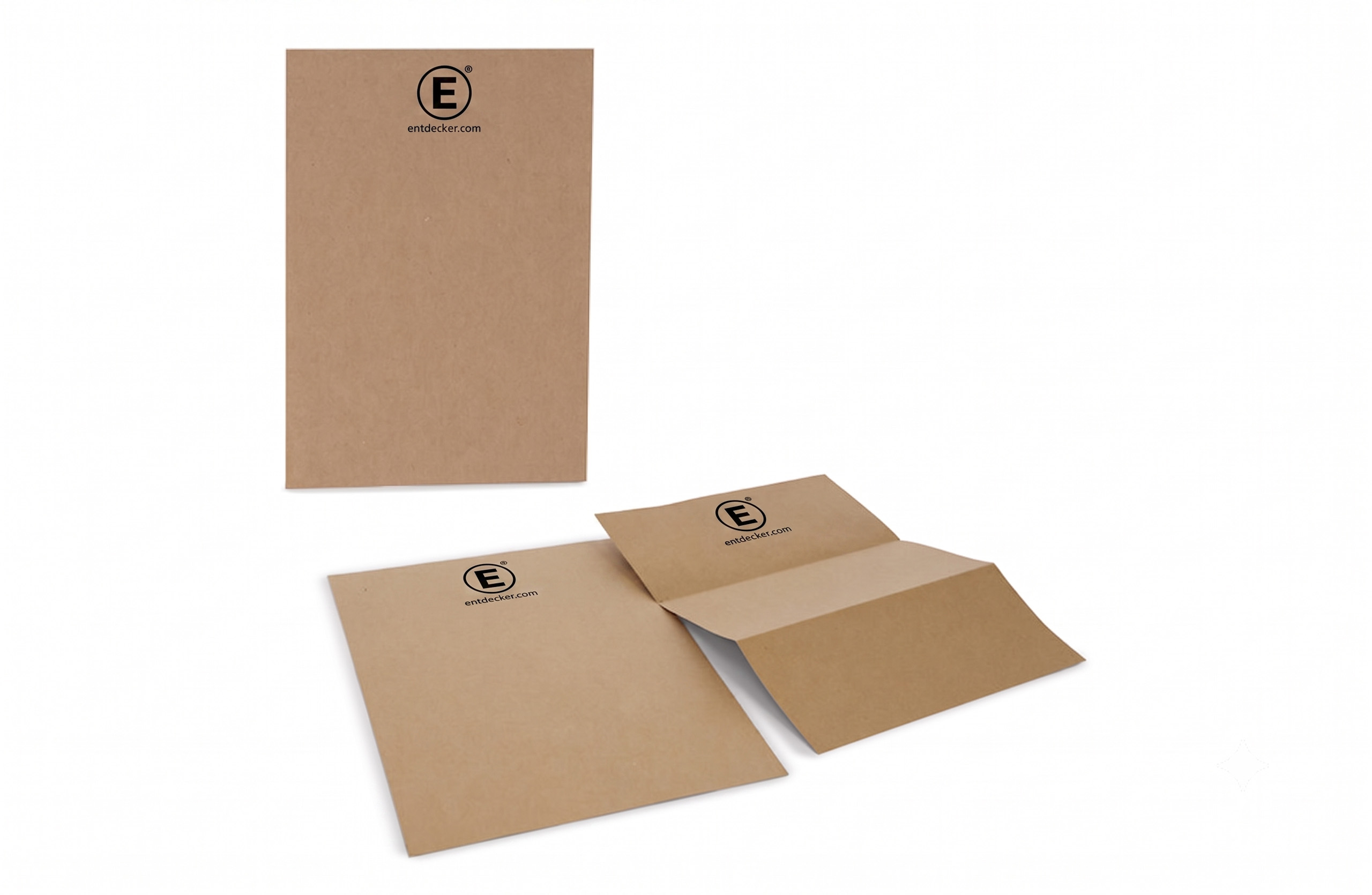 Bedrucktes Briefpapier aus Kraftpapier