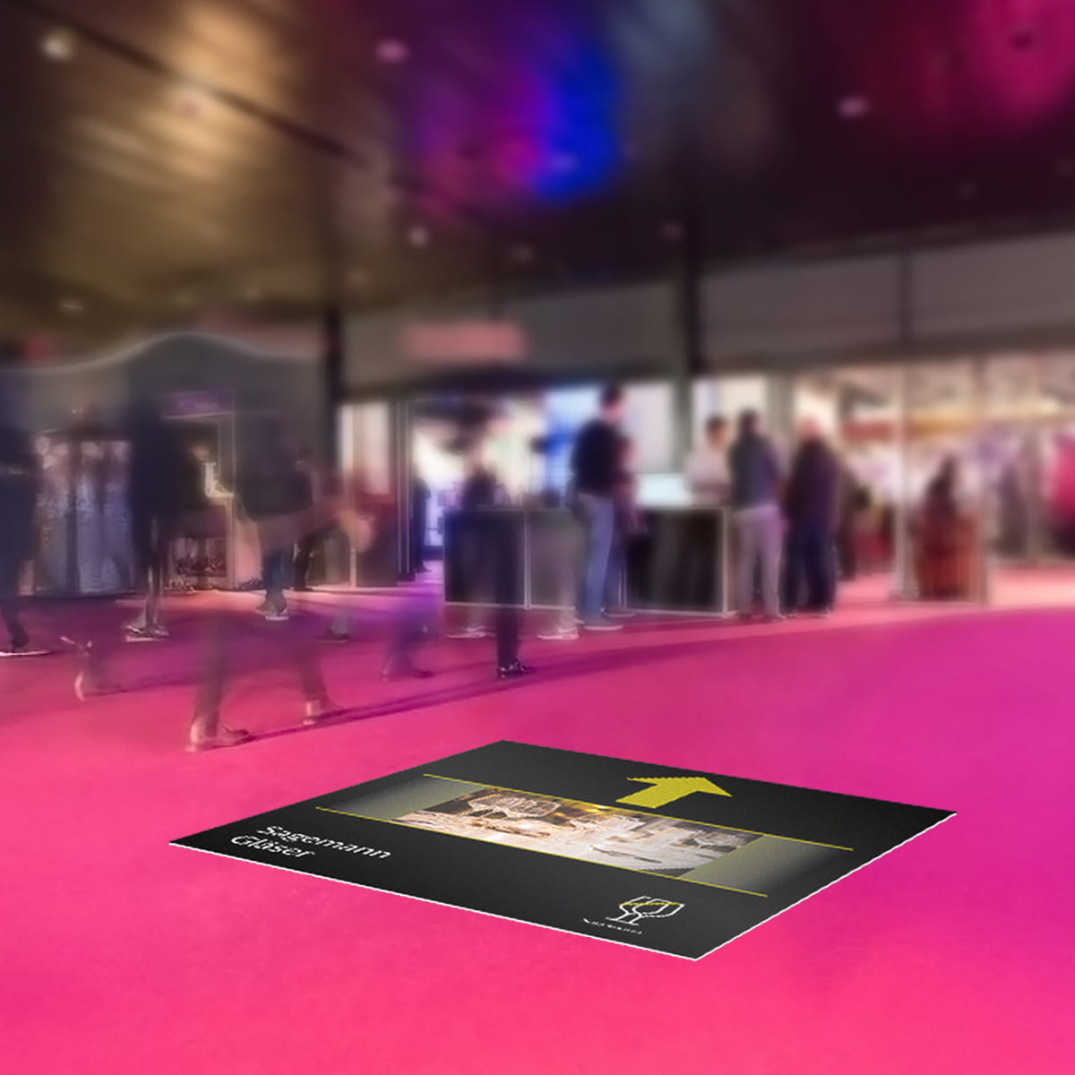 Bodenmatte auf einer Messe