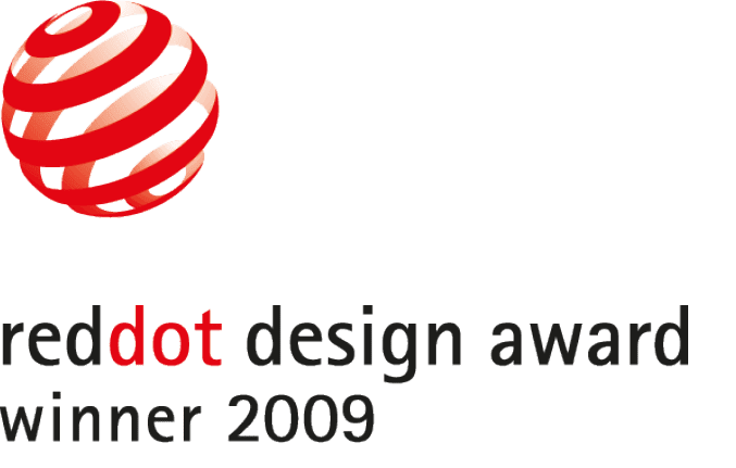 Logo reddot design award winner 2003 Logo des Red Dot Design Awards mit dem Text 'reddot design award winner 2009'.