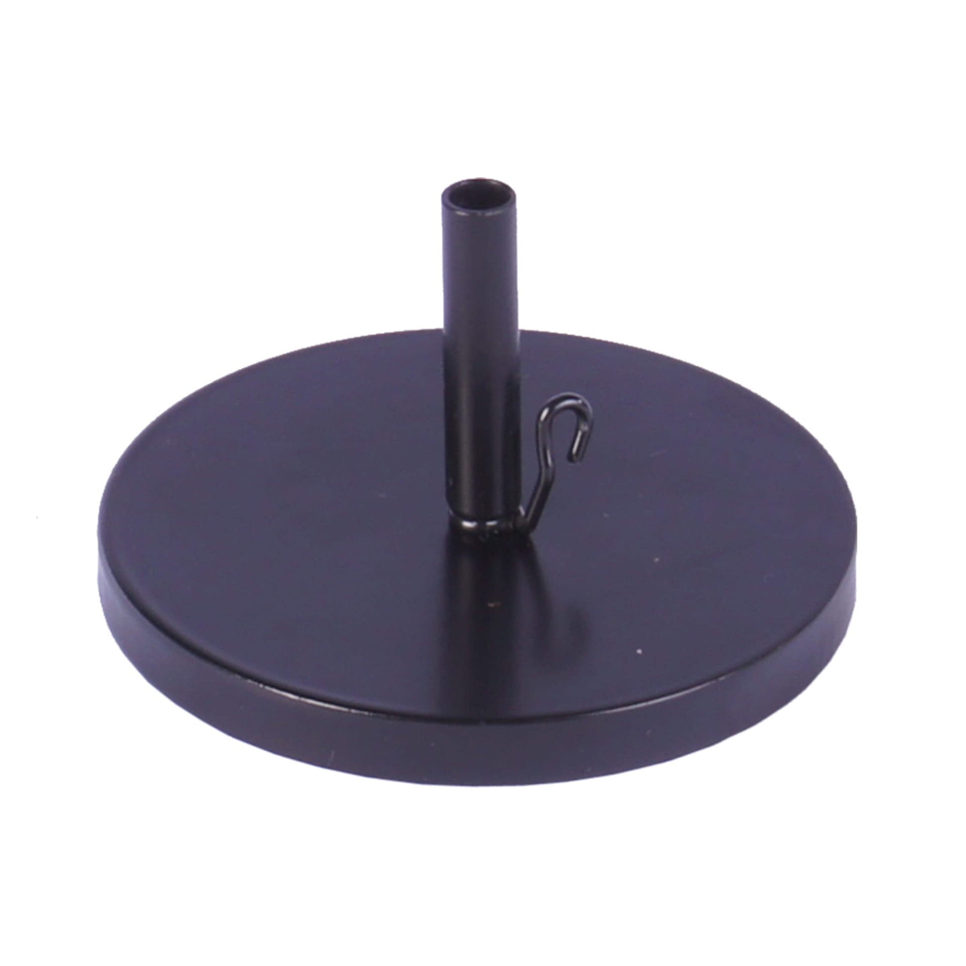 Beachflag Easyflag Bodenplatte Mini mit Hälse Bodenplatte Mini für Beachflag von ENTDECKER, schwarz, rund mit Halterung.