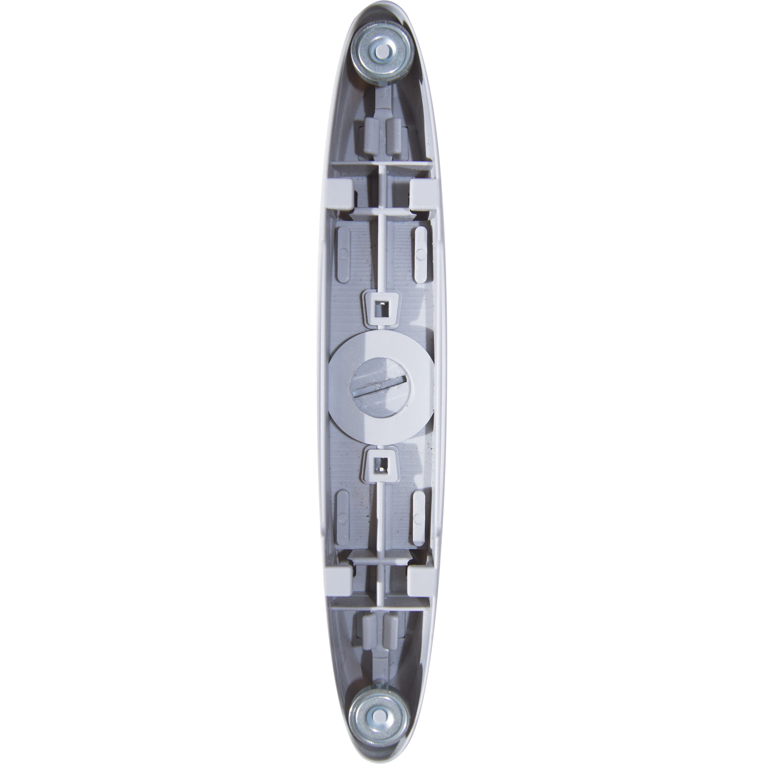 Easydisc Medium Halterung mit Magneten Halterung für Werbedisplay Easydisc Medium mit Magneten, grau, längliche Form mit Befestigungselementen.