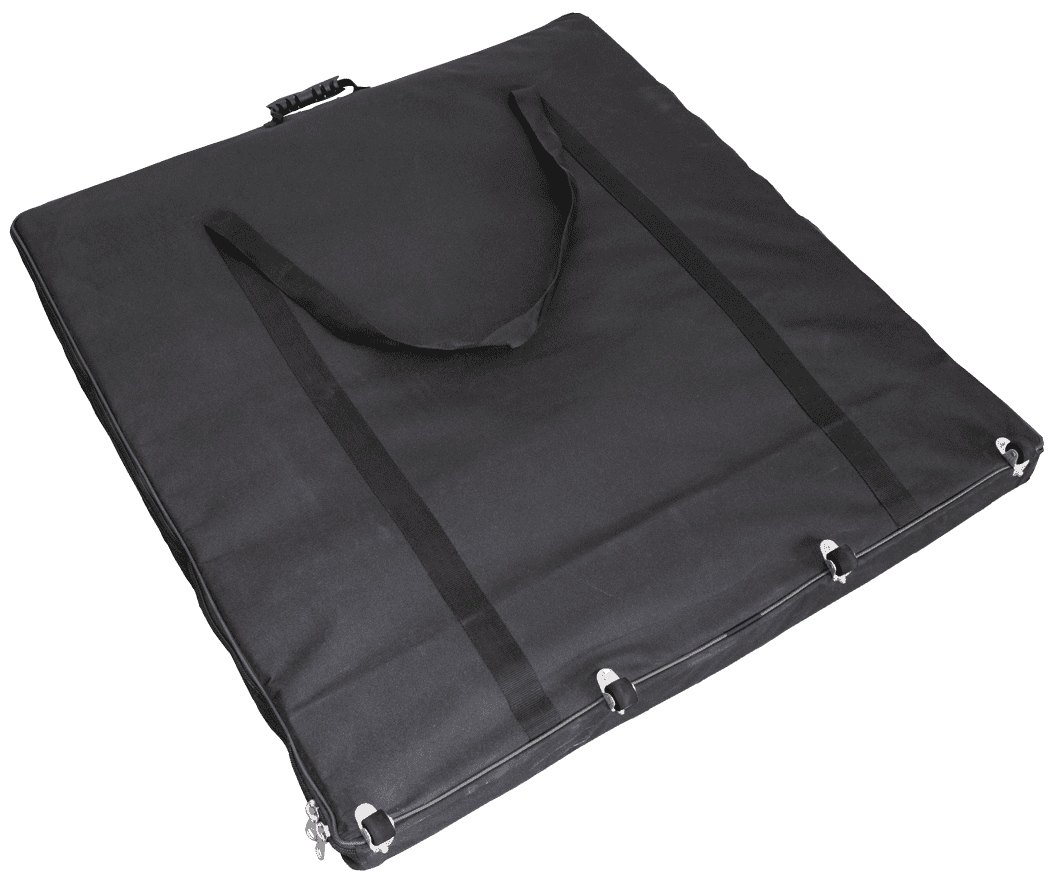Messetheke Quickup Falttheke Premium Tasche Schwarze Tragetasche für die Messetheke Quickup Falttheke Premium mit Tragegriff und Reißverschluss.