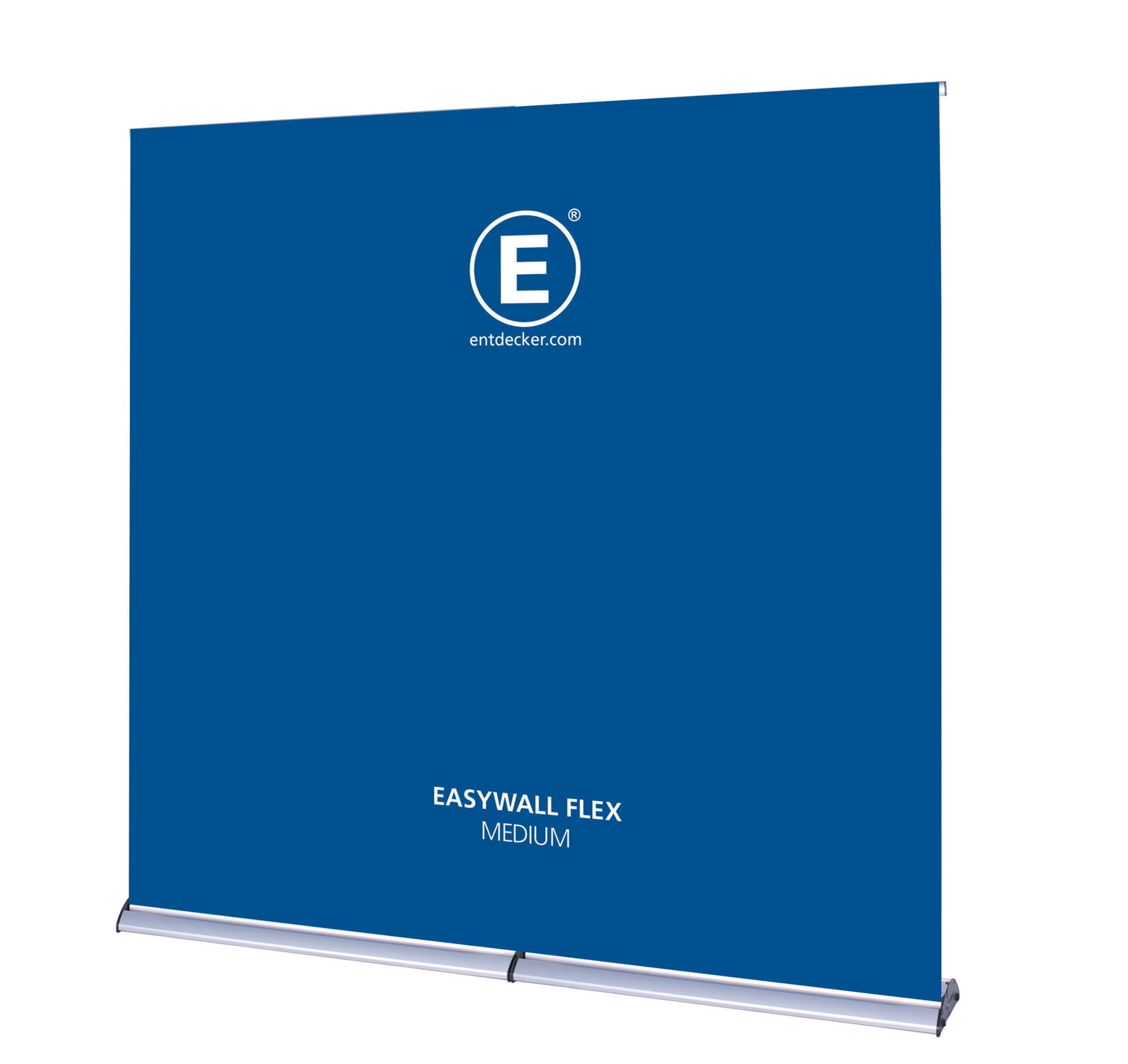 Easywall Flex Backwall Messewand Medium Honda Messewand mit Honda-Motorrädern und einem Fahrer in Motorradkleidung, im Hintergrund eine Wüstenlandschaft.