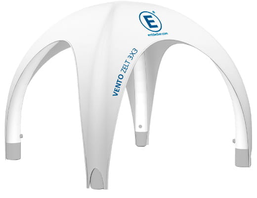 Vento Zelt Dach 3x3m B1 Vento Zelt Dach 3x3m B1 in Weiß mit markantem Design und Logo von ENTDECKER.