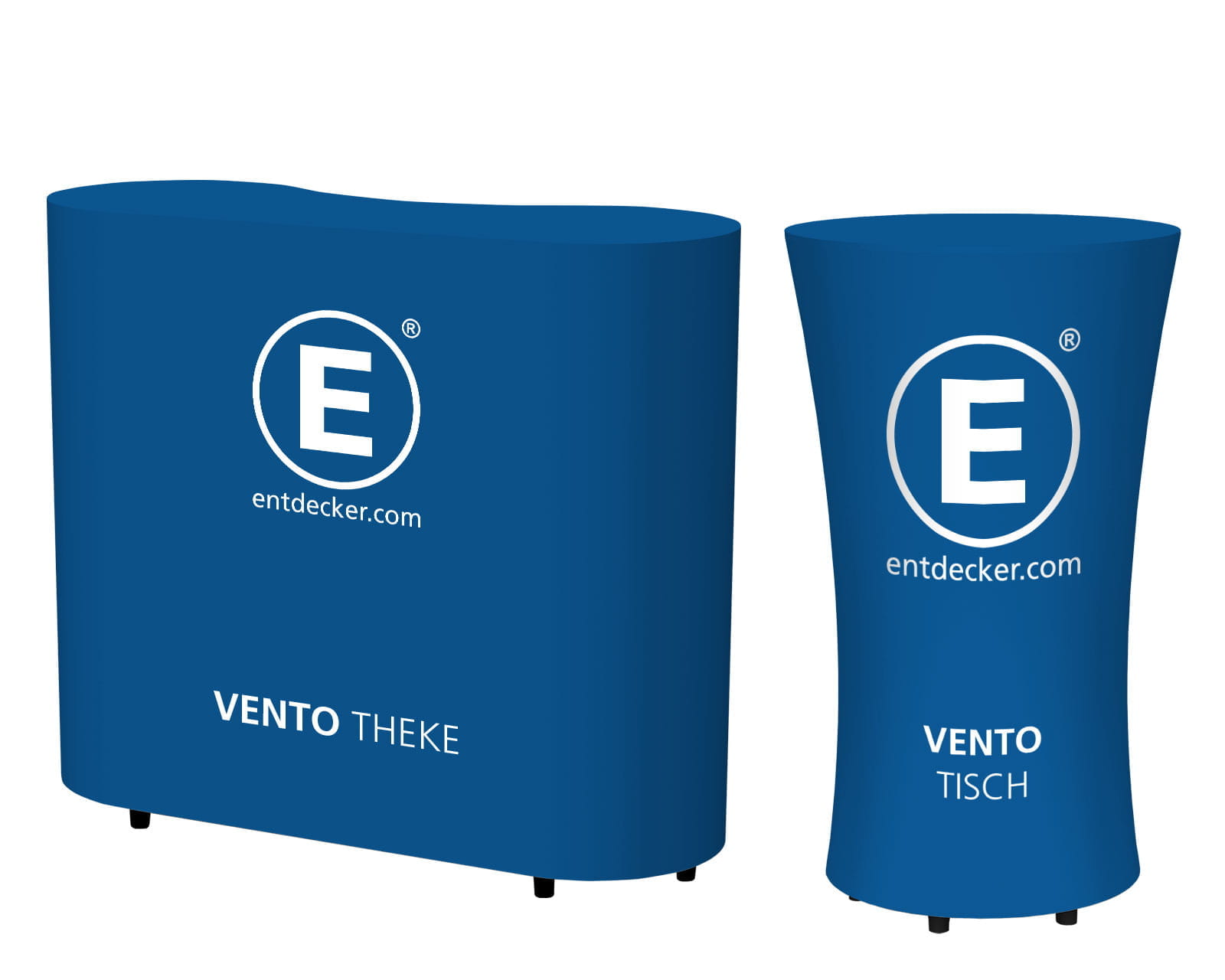 Zum Produkt "Vento Theke und Tisch" Vento Theke und Tisch in Blau mit dem Logo von ENTDECKER.