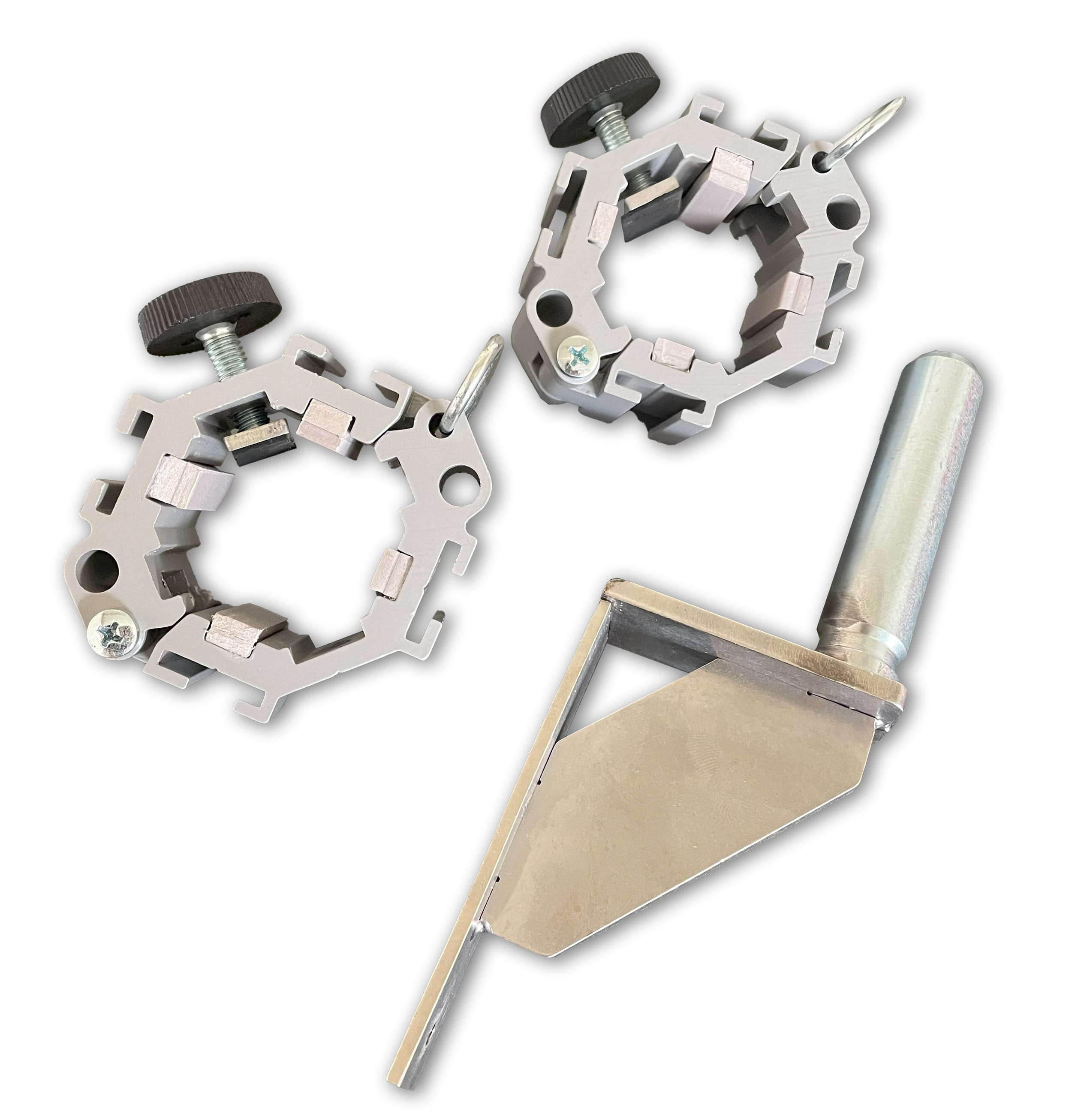 Fahnenhalter Beachflag Faltzelte Octa Detailansicht des Fahnenhalters für Beachflags an einem Faltzelt, mit schwarzem und rotem Stoff.