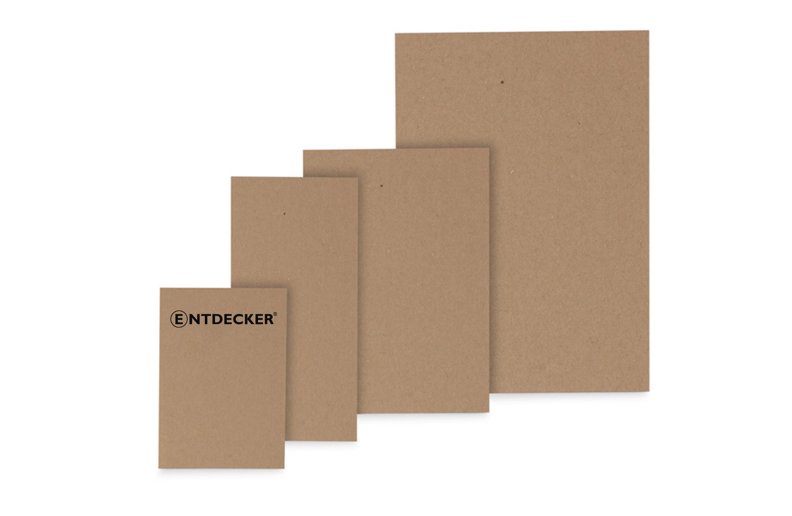 Briefpapier aus Kraftpapier in verschiedenen Formaten