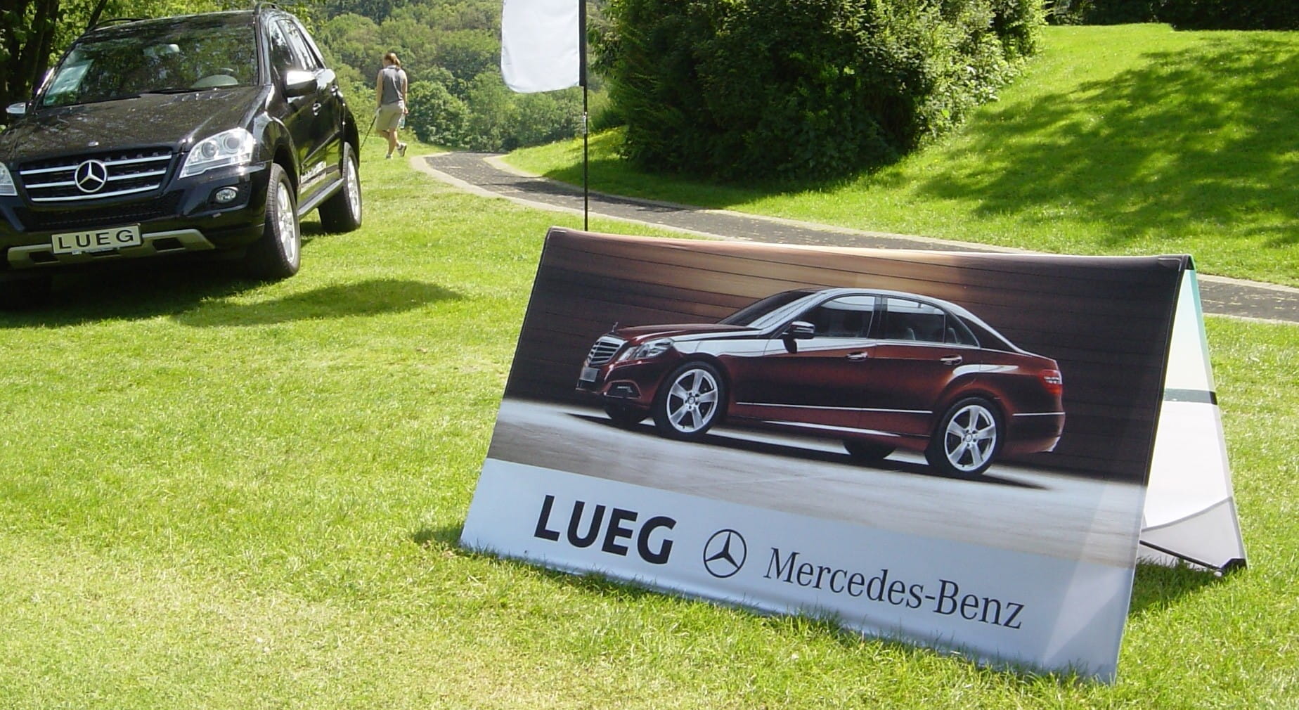 Werbebande Clickboard Mercedes