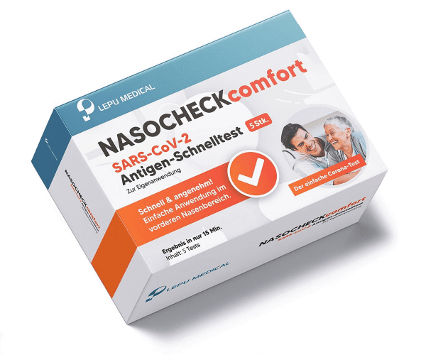 NASOCHECK comfort Covid-19 Antigen-Selbsttest 5er-Packung-Gastronomie