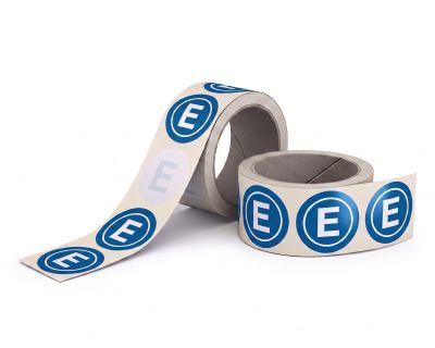 Etiketten auf Rolle