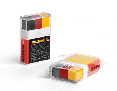 Fanschminke Schwarz Rot Gold